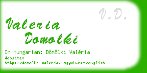 valeria domolki business card